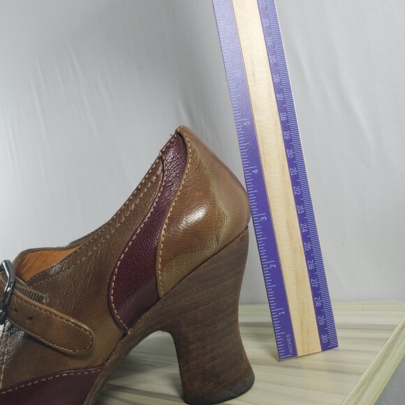 Naya 6.5 Jupiter Anthropologie Heels Retro Vintage Style Buckle Mary Jane Brown - Picture 3 of 14